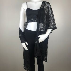 Youarenotalone Black Lace Cover Up